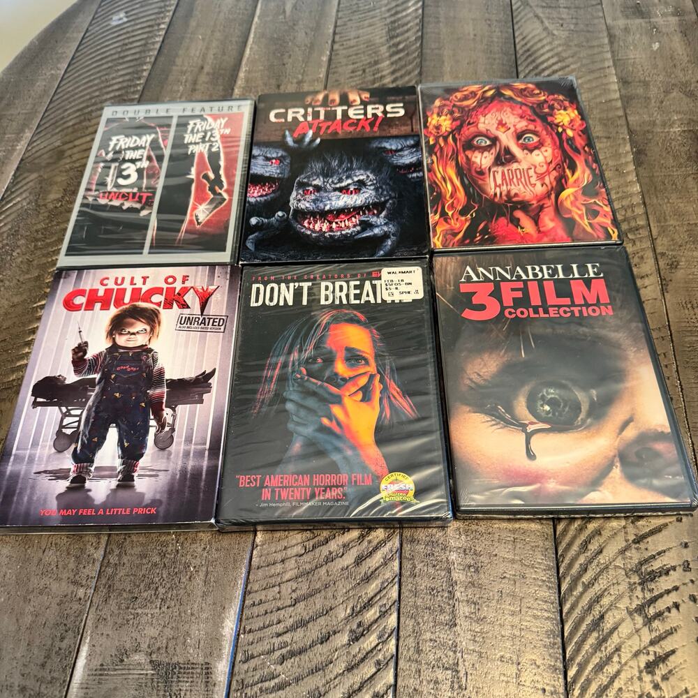 Thriller Scary Movies DVD's Lot of 6 Don't Breath The Cult of‎ Chucky Sealed NEW